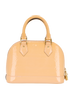 Vernis Flower Alma BB, &pound;1,100, Handbags, Beige/Yellow, Patent Leather, Back view